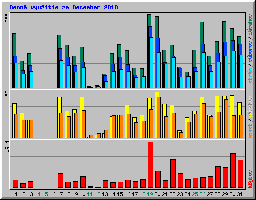 Denn� vyu�itie za December 2010