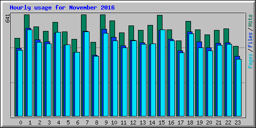 Hourly usage for November 2016