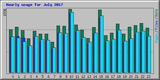Hourly usage for July 2017