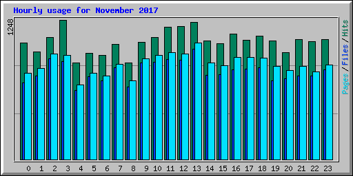 Hourly usage for November 2017