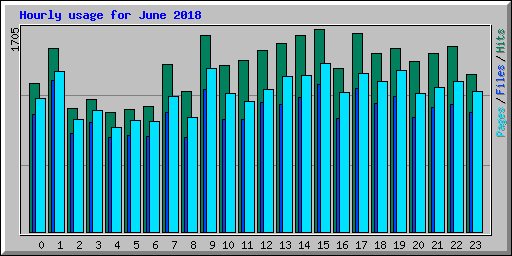 Hourly usage for June 2018