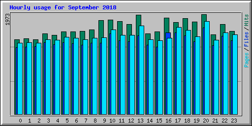 Hourly usage for September 2018