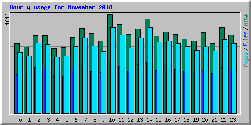 Hourly usage for November 2018