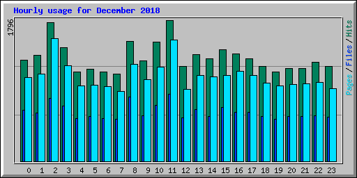 Hourly usage for December 2018