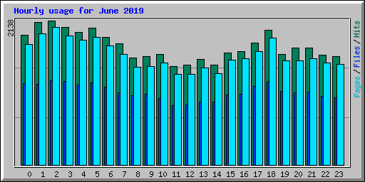 Hourly usage for June 2019
