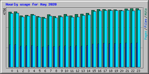 Hourly usage for May 2020