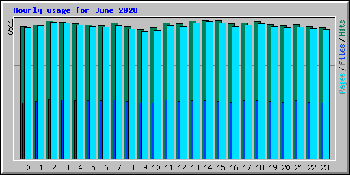 Hourly usage for June 2020