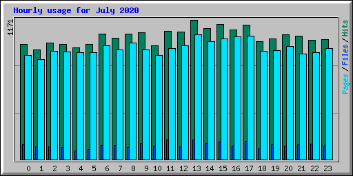 Hourly usage for July 2020