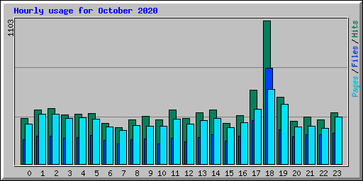Hourly usage for October 2020