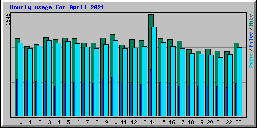 Hourly usage for April 2021
