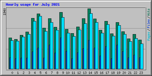 Hourly usage for July 2021
