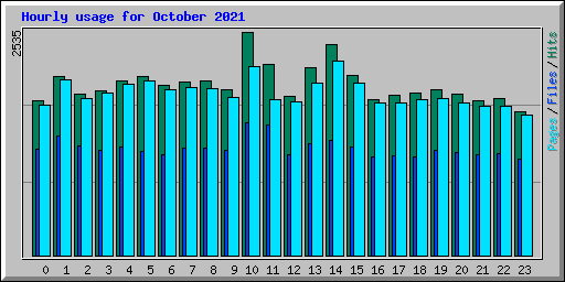 Hourly usage for October 2021