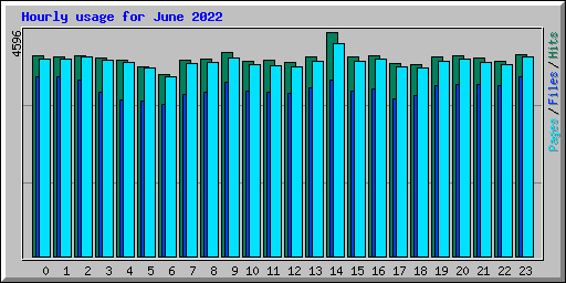 Hourly usage for June 2022