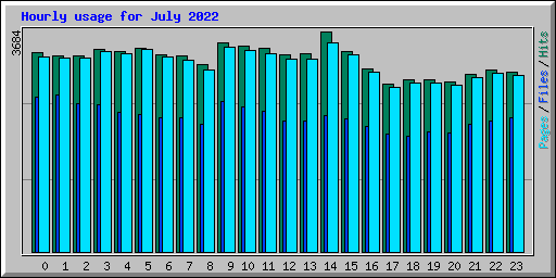 Hourly usage for July 2022