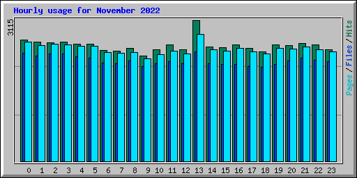 Hourly usage for November 2022