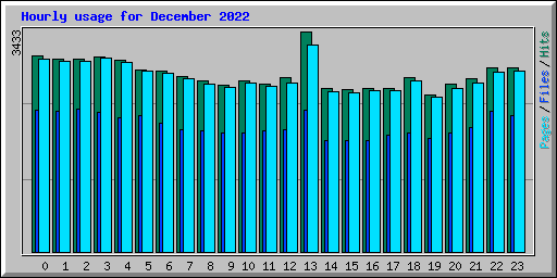 Hourly usage for December 2022