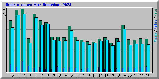 Hourly usage for December 2023