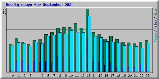 Hourly usage for September 2024