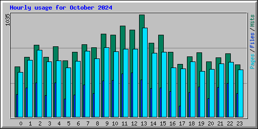 Hourly usage for October 2024