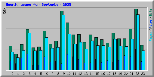 Hourly usage for September 2025